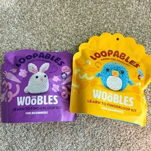 The Woobles Loopables Fingerloop Kit - Purple and Yellow